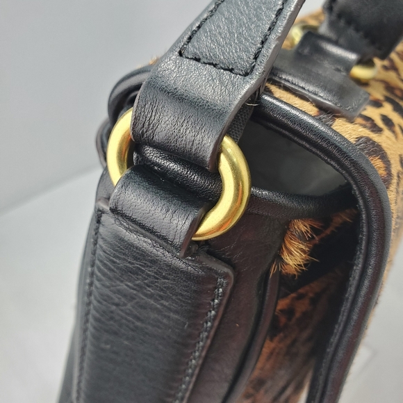 Fossil Memoir Cheetah Leather Crossbody Bag - Picture 15 of 17